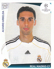 Alvaro Arbeloa Real Madrid samolepka UEFA Champions League 2009/10 #163